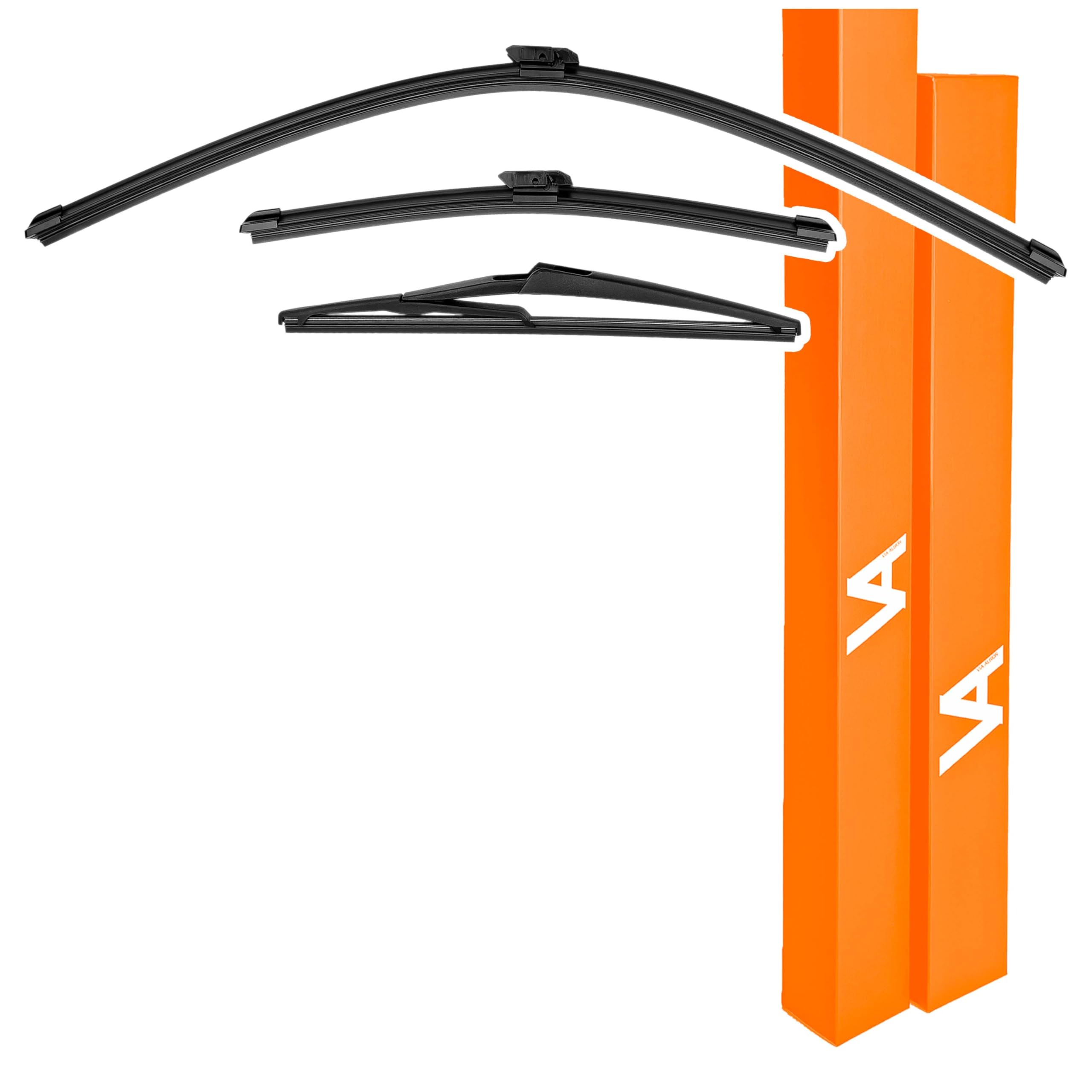 Wiper Blades for RENAULT CAPTUR Mk1 (2016-2019) – Complete All-Weather Set of Front & Rear Wipers