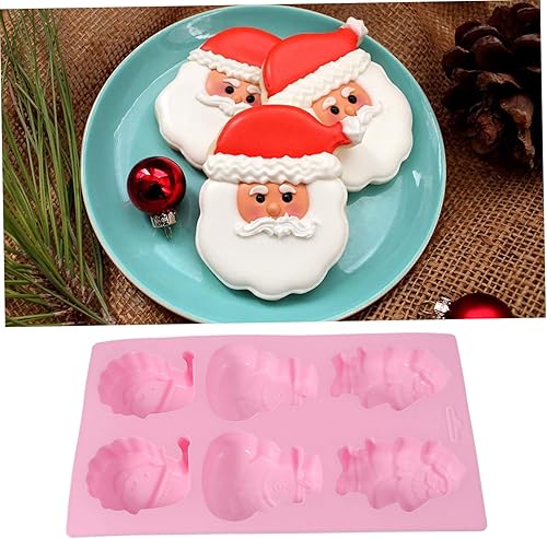 Miniatura 4 de Alasum 2 plantillas de Navidad, molde de silicona para jabón, moldes de fondant, molde de bandeja, moldes de joyería para fundición de Navidad,