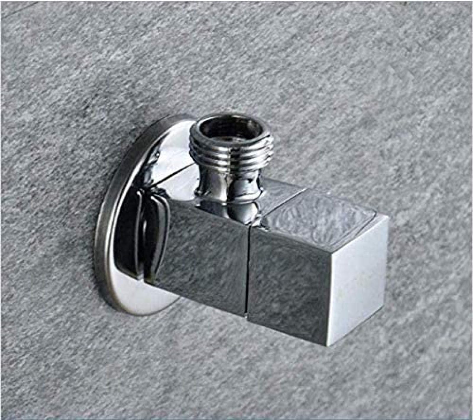 Valvola ad angolo in rame cromato Valvola ad angolo quadrata con valvola a triangolo spesso Scaldabagno Rubinetto per acqua calda e fredda