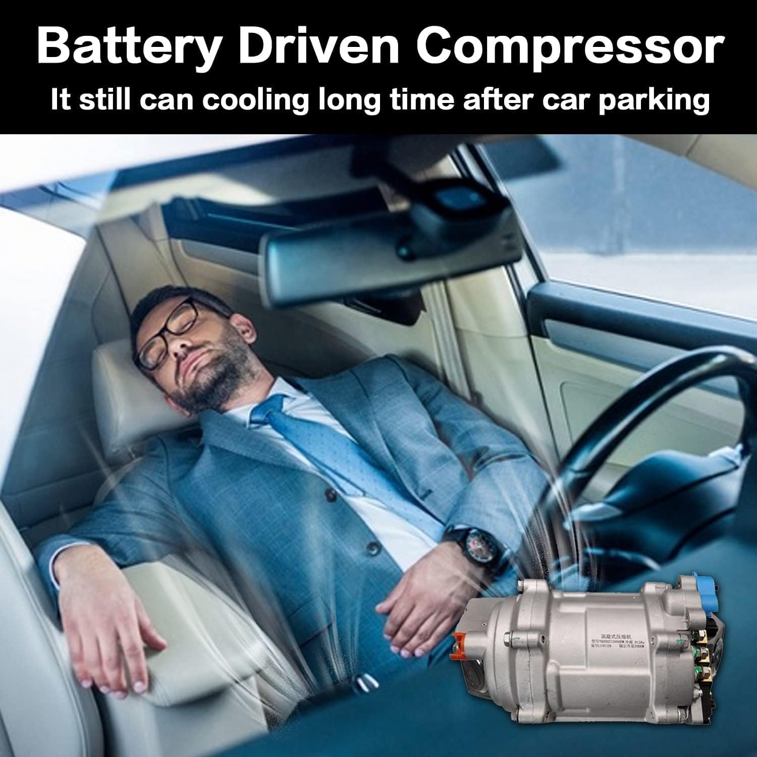 Condizionatore d'aria universale da 12 V sotto cruscotto, sistema di raffreddamento elettrico compatto per camper, camion, furgoni, camper, barche e autobus