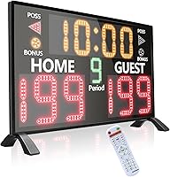Vista 1 de YZ Bigger LED Digital Scoreboard, Portable Basketball Scoreboard with Timer Clock, Electronic Scoreboard with Remote, Tabletop Scoreboard Clock