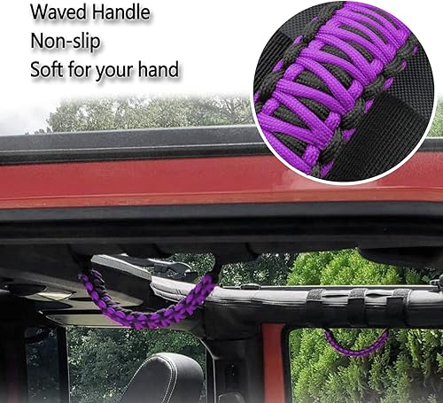 Vista 66 de 4 asas de agarre de barra antivuelco compatibles con Jeep Wrangler JLU JK JKU TJ YJ LJ JT JL y Gladiator JT 1987-2021 UTV y ATV, se adapta a barras