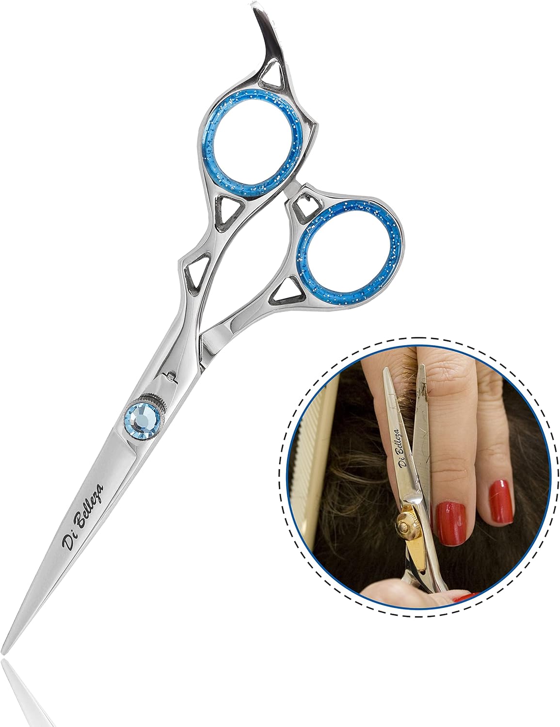 Di Belleza Hair Cutting Scissors Professional 6.5-inch Stainless Steel Hair Shears for Hair Cutting-Premium Sharp Edged Barber Scissors with Adjustment Screw Hair Cutting Shears for Men, Women & Kids. : Beauty & Personal Care