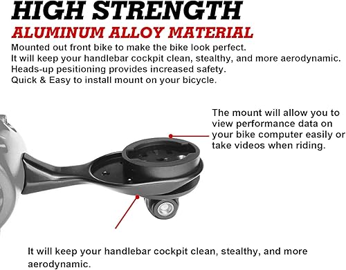 Miniatura 2 de x xotic tech Juego de soporte de montaje para computadora de bicicleta compatible con Garmi Venge Tarmac SL7 SL6 Stem Bike GPS Adaptador Combo Kit