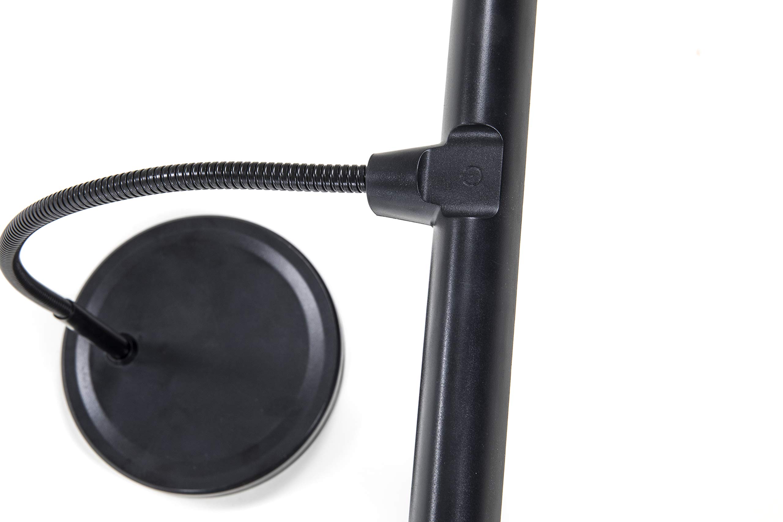 lampa do pianina - Czarna - 18 LED ciepło-białe - Elastyczny gęsia szyja - Gniazdo USB - Pojemnościowy włącznik