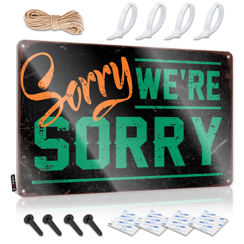 Funny Garage Bar Signs Sorry We'Re Sign In Home Bar Signs Signs For Bedroom Door(30X40CM)