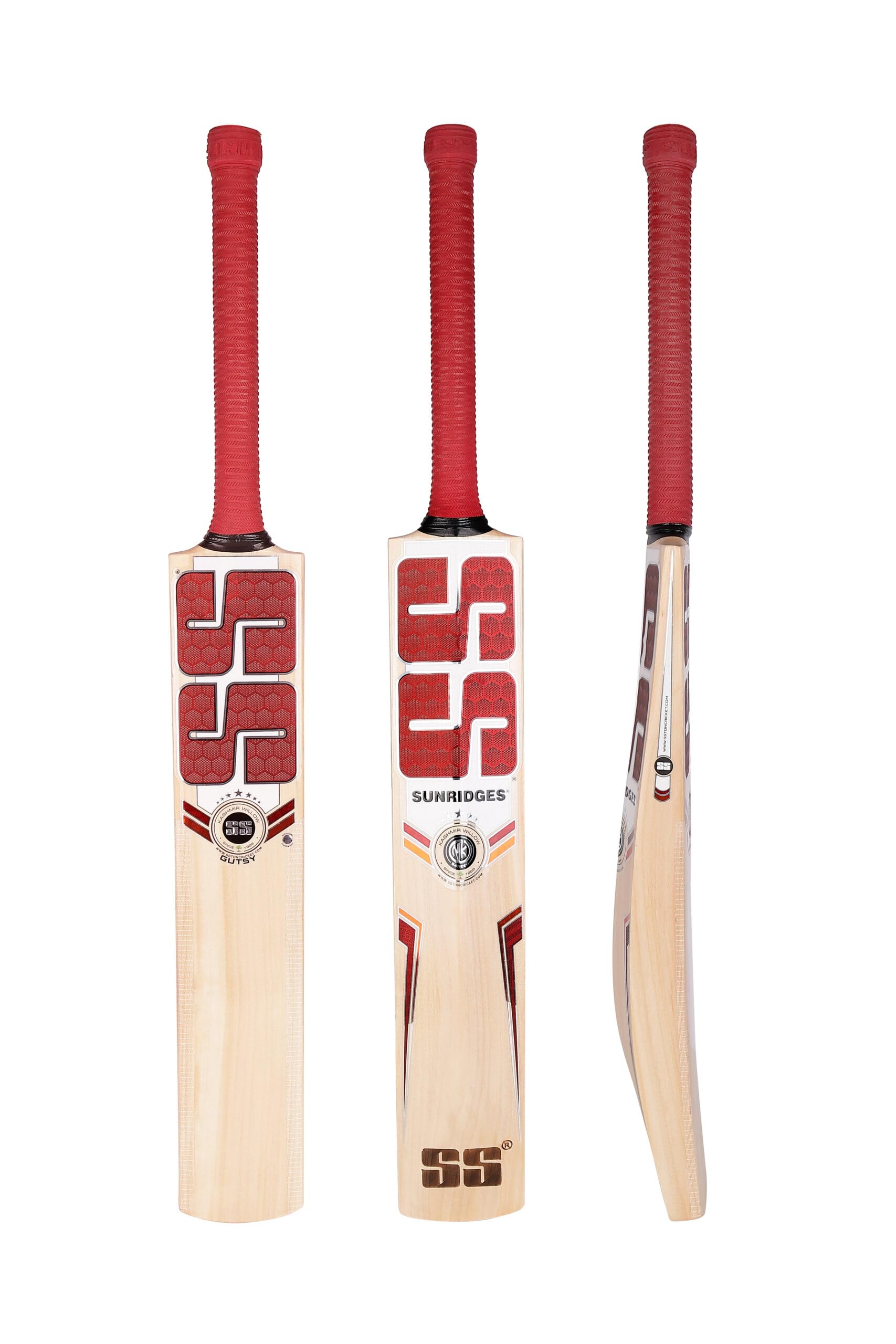 SS Gutsy Size-4 KW Bat, 850 Grams, Lightweight for Juniors, Durable Willow for Tennis Ball, Strong Grip, Shock Absorption, Best for Cricket Practice-picture-10