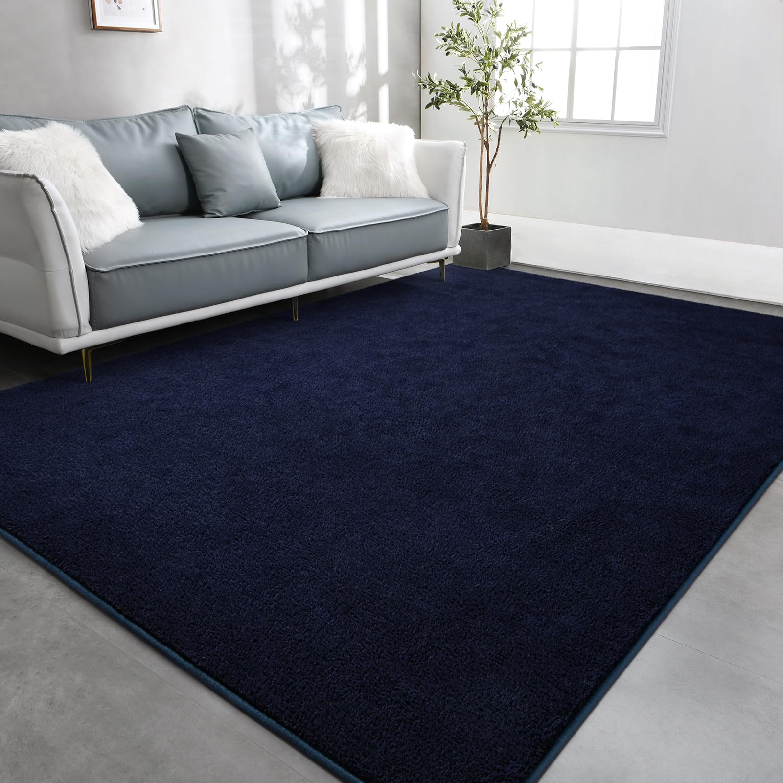 TWINNIS Large Area Rugs for Living Room Bedroom, 5x8 Feet, Super Soft Indoor Thickened Memory-Foam Carpets Easy-Cleaning, Modern Aesthetic Minimalist