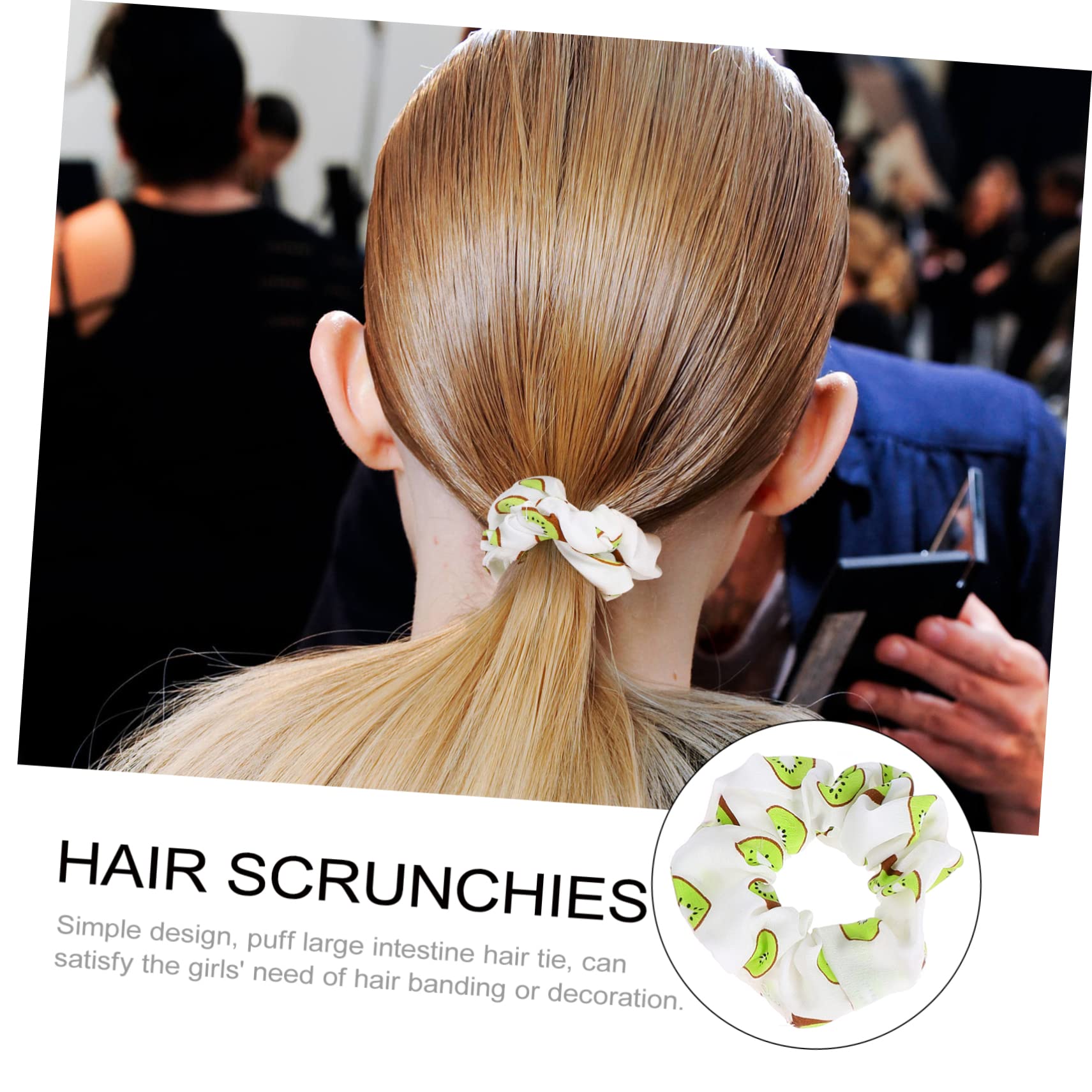 48 Piezas Anillo De Pelo De Salchicha De Frutas Accesorios Para El Cabello De Fresa Bandas Elásticas Para El Cabello Scrunchy Pelo De Gasa Accesorios Para El Cabello Infantil Tela FRCOLOR