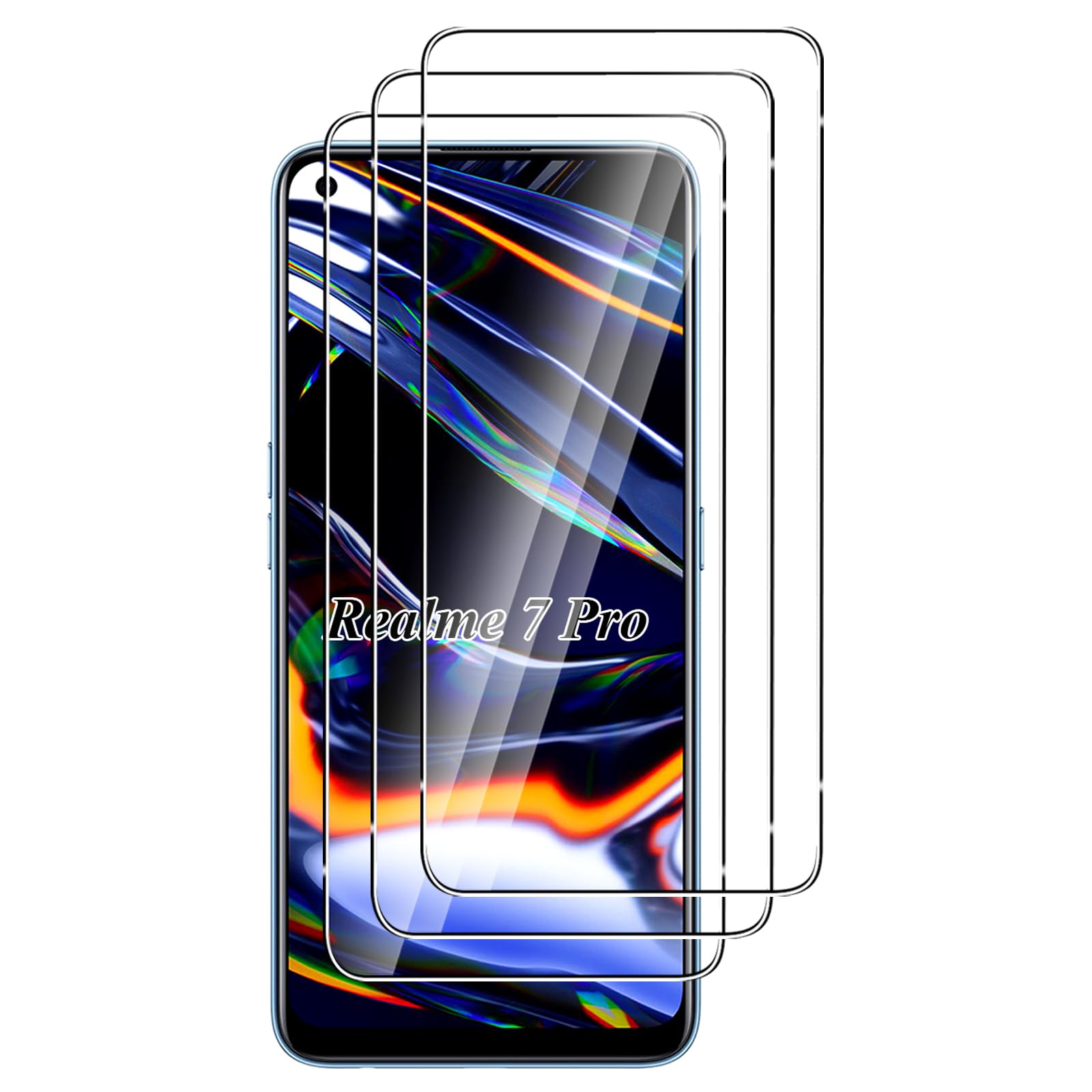 3 pezzi di vetro temperato per Realme 7 8 9 Pro 10 protezione 3 pezzi di vetro temperato per Realme 7 8 9 Pro 10 protezione