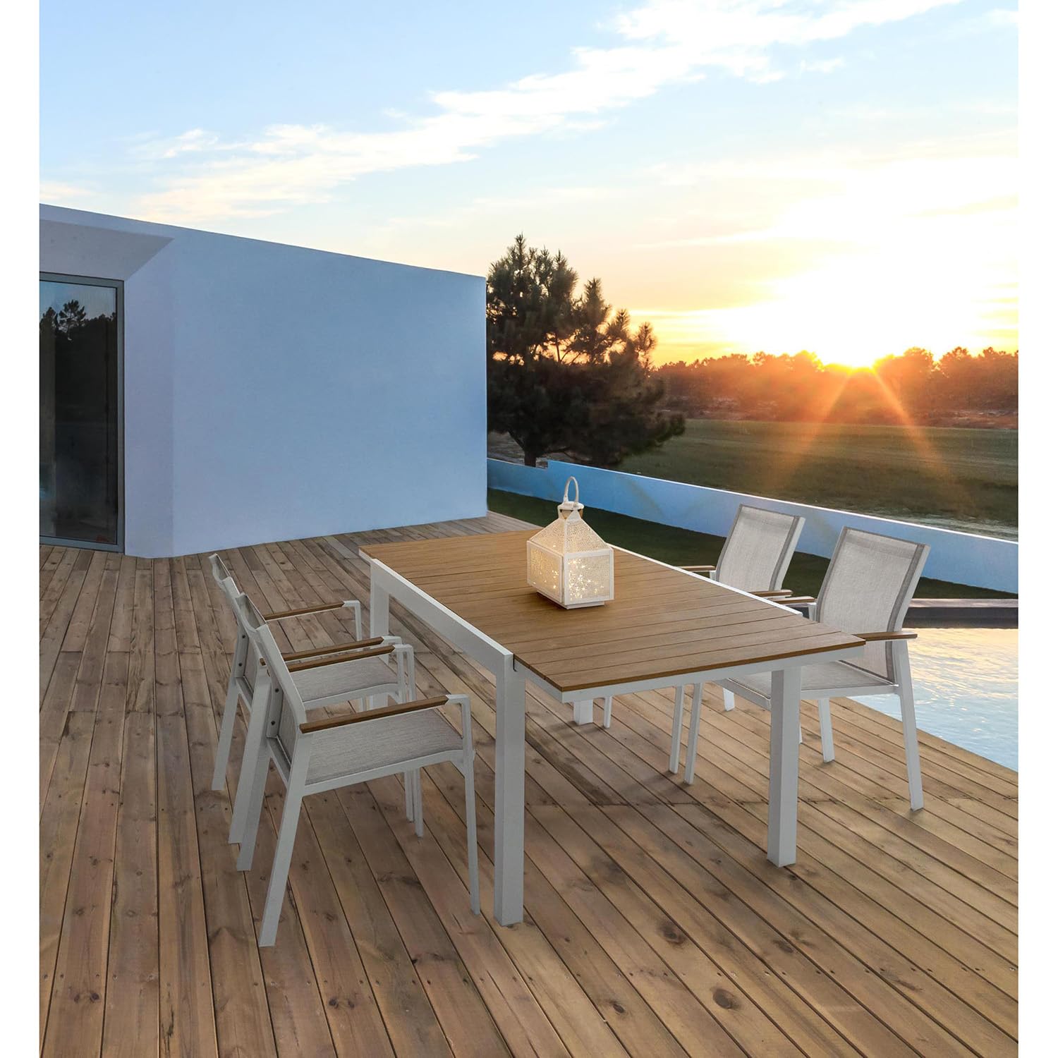 Bizzotto Tavolo all.Elias 140-200x90 Bianco cod.0662823