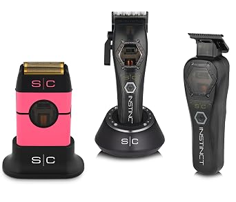 Stylecraft Instinct Metal Edition Professional Hair Clipper, Trimmer and Pink Shaver