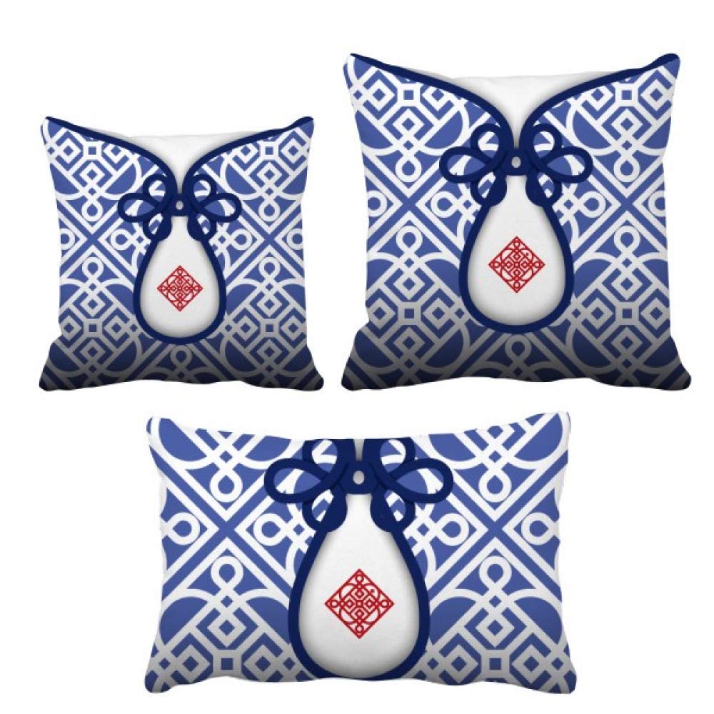 Housse de coussin de qualité fleurs bleu DIYthinker élégante