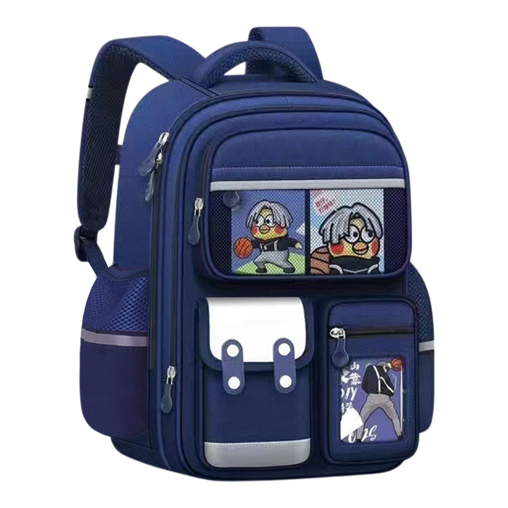 School Bag for Boys - Casual Backpack School Bagpack for Children, Boys Girls, Kids School Bag, Multipurpose Travel Bag, Picnic Bag, College Bag (Blue)-image-10