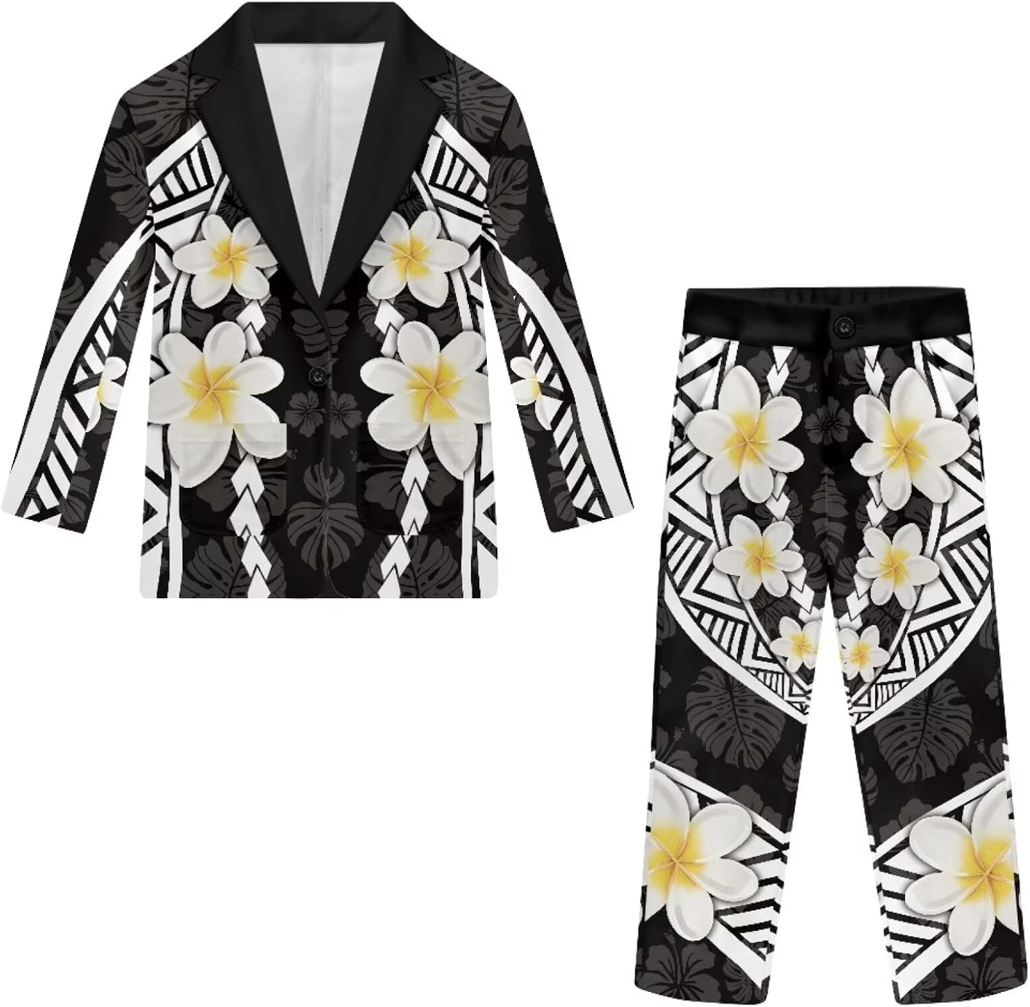 Boys Suits Long Sleeve Formal Blazer Jacket Straight Leg Dress Pants 2 Pcs Dresswear Slim Fit Tuxedo Aged 6-14