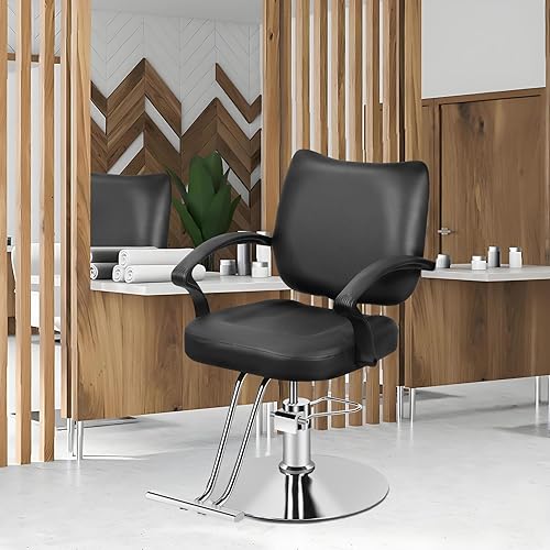 Miniatura 2 de Silla de peluquería con bomba hidráulica resistente, silla giratoria de 360 grados, equipo de sillas de belleza, peso máximo de carga 330 libras,