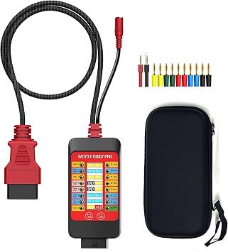 WOYO CTB007 PRO 12V/24V OBD2 Breakout Box with LCD Display 16PIN Vrms, CAN Tester Box with Built-in 120 for ECU Testing Tool on Bench, CAN Tester Box, 27.5inch/59inch Extension Cable 27.5inch/70cm