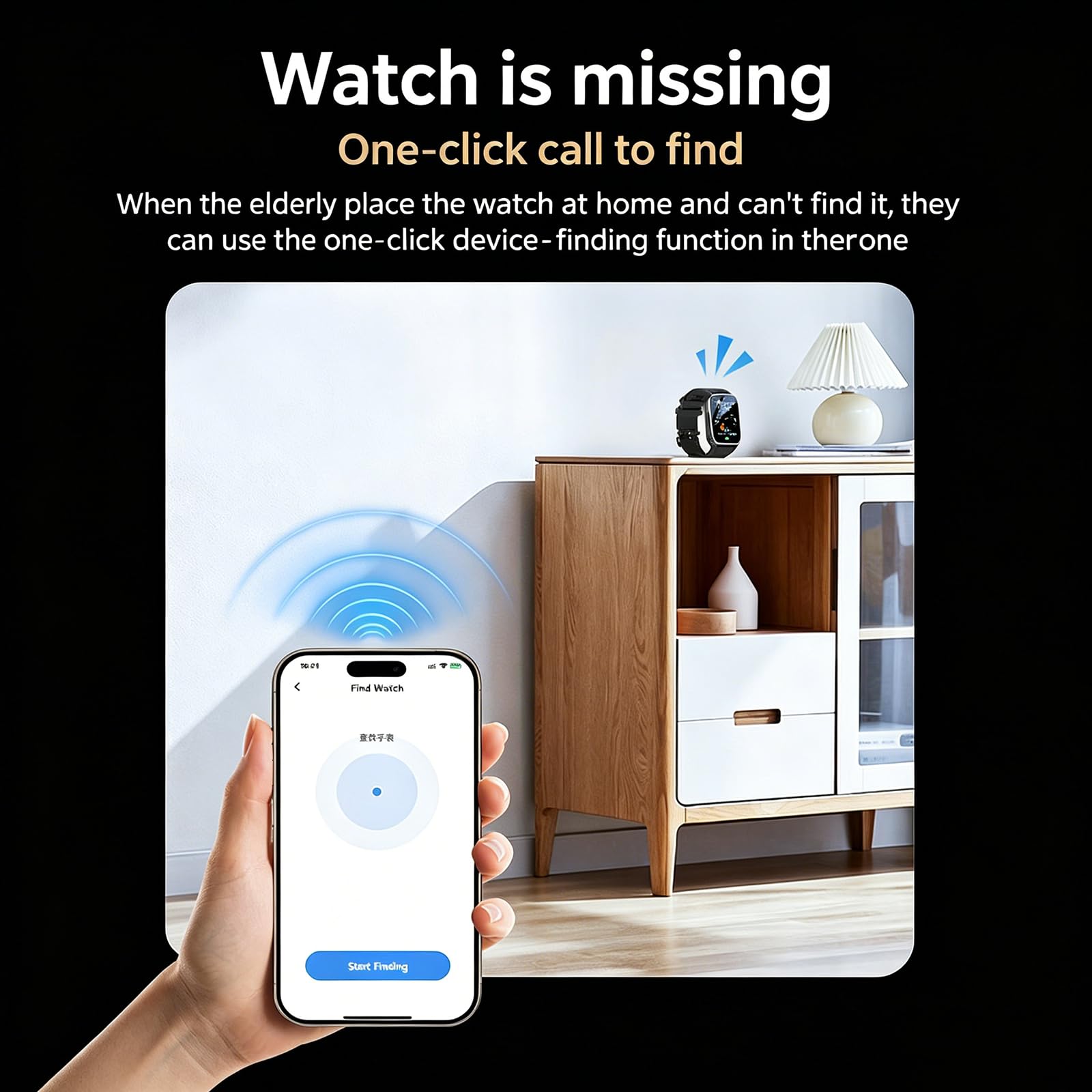 Smartwatch Para Personas Mayores, Seguimiento Por GPS, Alertas De Detección De Caídas, Botón SOS, Videollamadas HD De 1.6″, Soporte Multilingüe, Monitoreo De Salud, Pulsera Antipérdida Silver