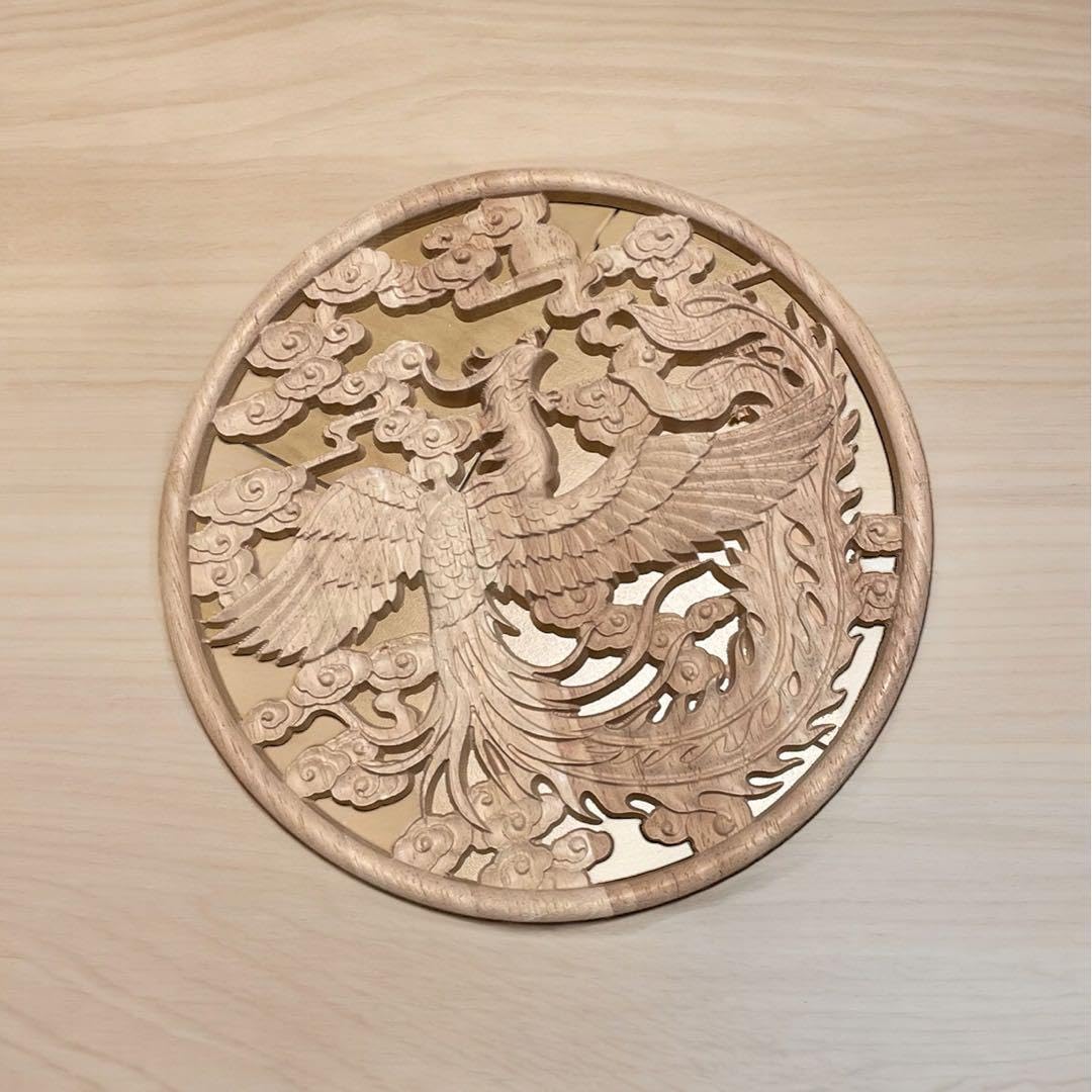 Amazon.co.jp: 鳳凰 木製 レリーフ シノワズリ インテリア 金運 風水 