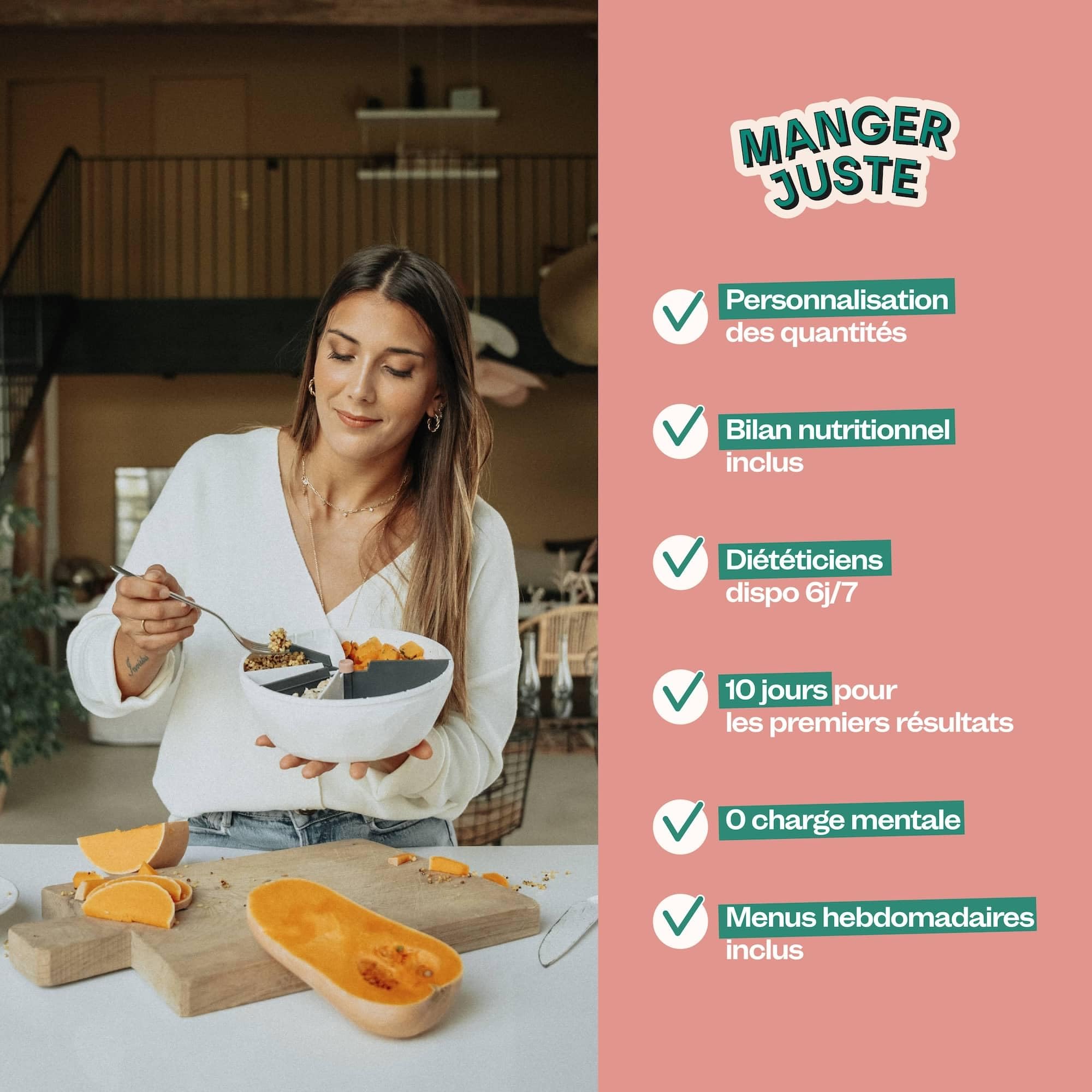 maju bol lunch box | Lunch box à compartiments ajustables + 1 bilan nutritionnel | Perte de poids & rééquilibrage alimentaire | Hermétique, Compatible micro-ondes & lave-vaisselle | Made in France
