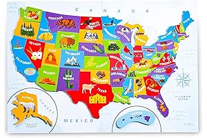 Juvale Magnetic Puzzle Map of The United States