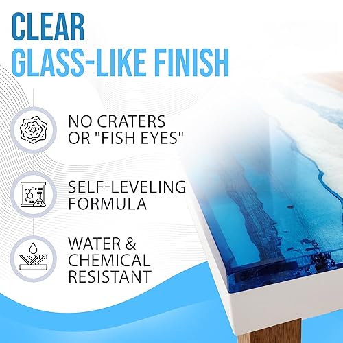 Miniatura 5 de Kit de resina epoxi de 2 galones  Resina y endurecedor 11 para recubrimientos de alto brillo  para barras, mesas, pisos, arte, unión, relleno,