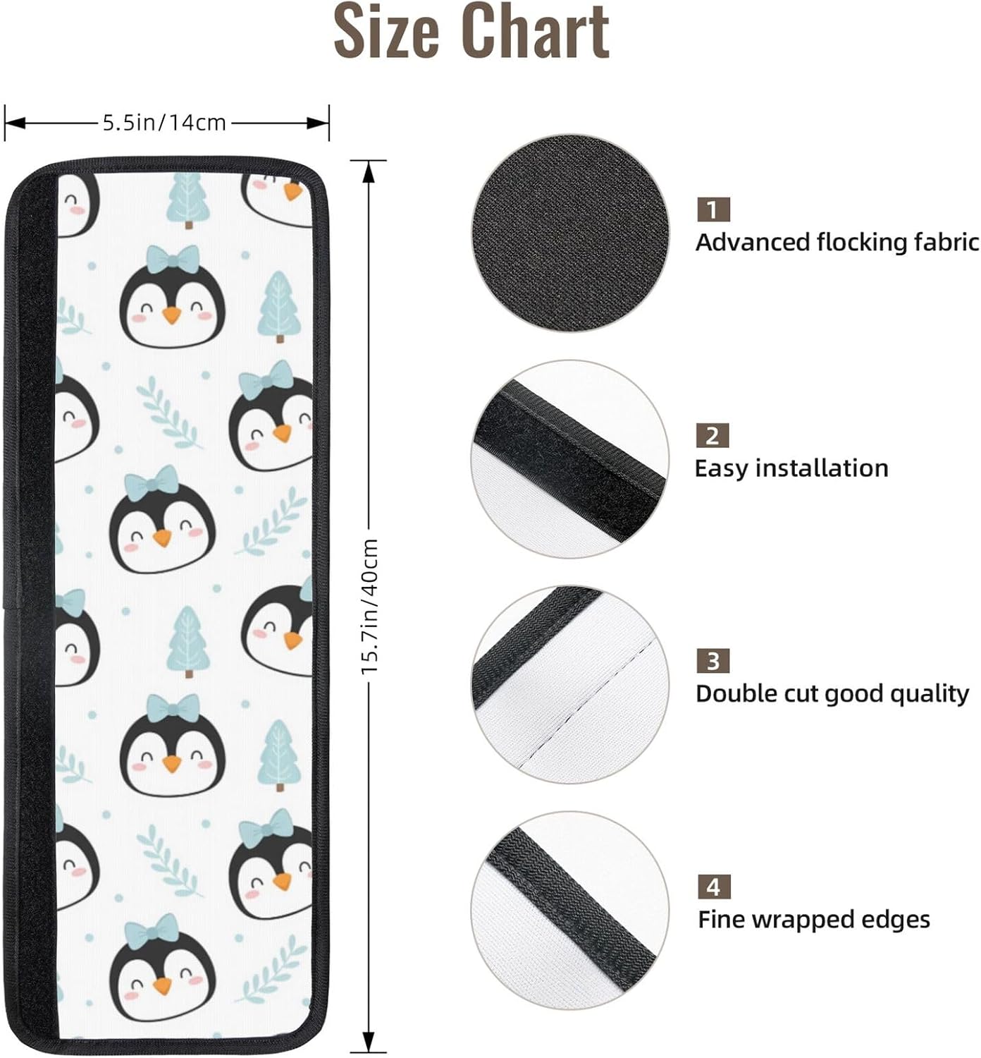 Christmas Refrigerator Handle Covers Cartoon Penguin Trees Leaf Dot Fridge Handle Covers Set of 2 Refrigerator Door Handle Covers for Kitchen Decor Door Handle Covers for Oven Dishwasher