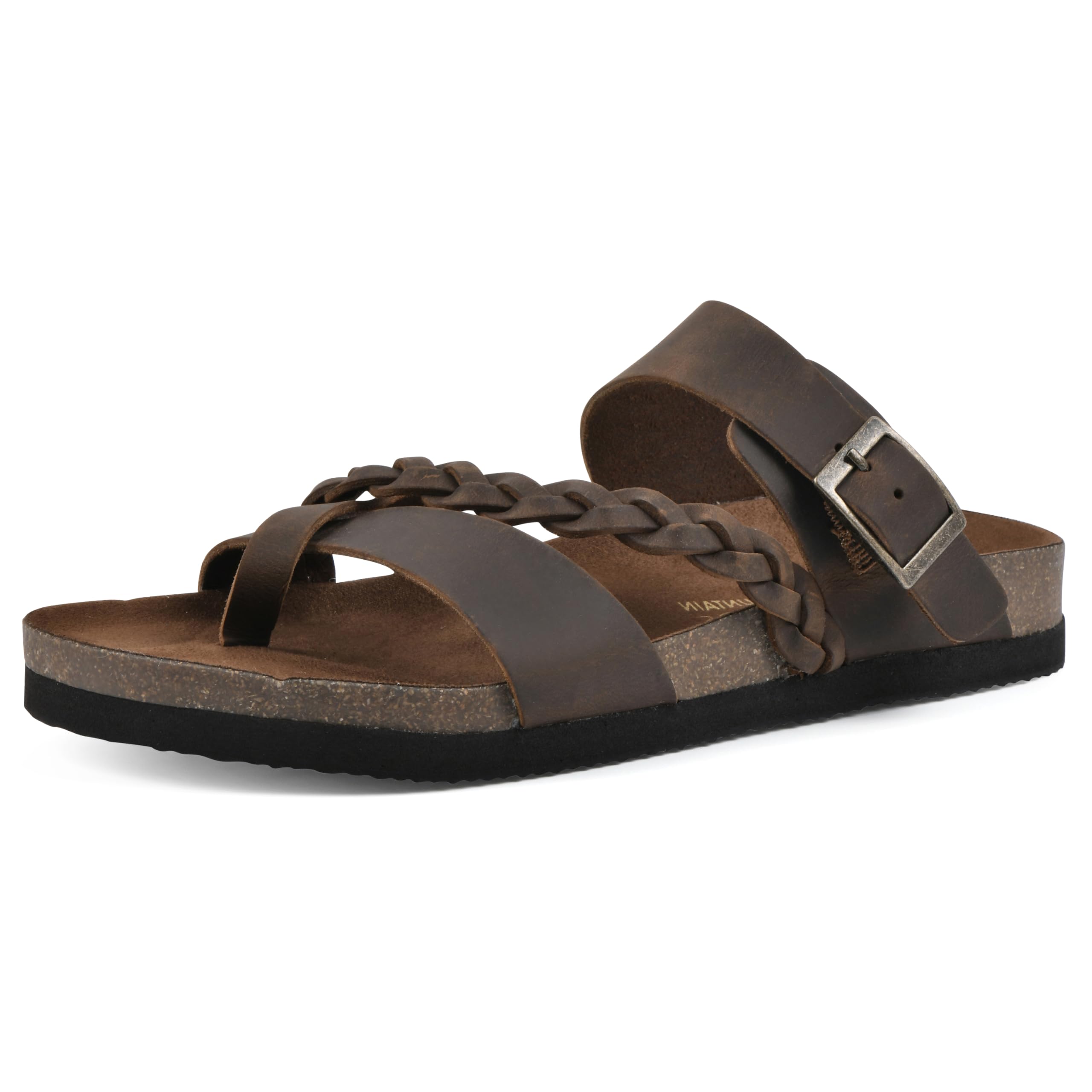 White Mountain Women's Hazy Braided Footbed Sandal