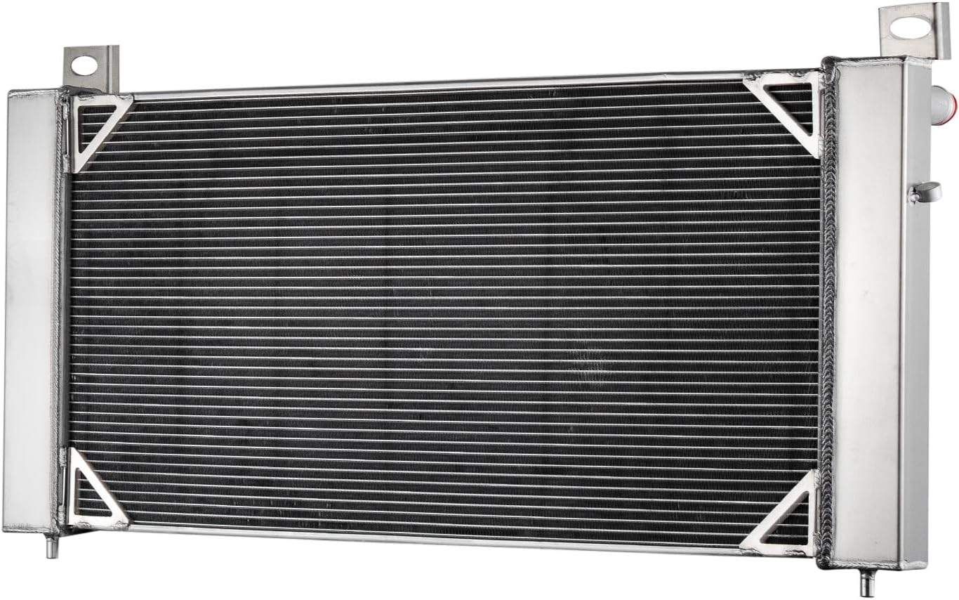 3 Row Aluminum Radiator Compatible with 1999-2014 Chevy Silverado 1500 2500 HD 4.3L-6.0L 2000 2001 2002 2003 2004 2005 2006 2007 2008 2009 2010 2011 2012 2013 Radiators