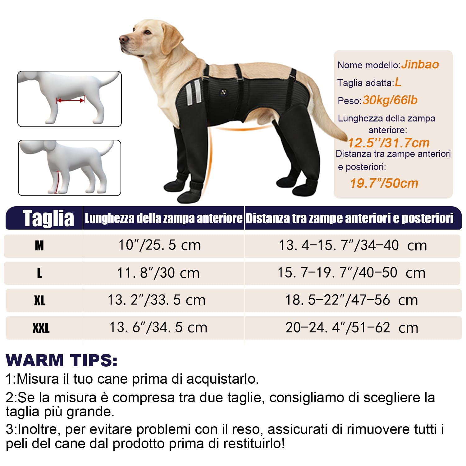 COODEO Calzini Impermeabili per Cani 4 Zampe, Antiscivolo, Protezione Anti-Leccamento, per Ferite, Pioggia, Neve e Cura Post-Operatoria (Nero, L)