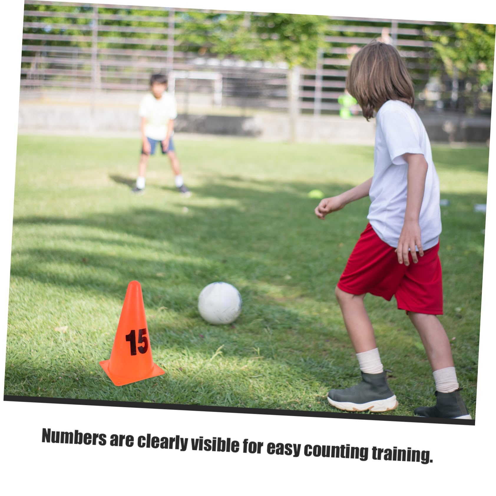 GALPADA 15piezas Conos de Fútbol Numerados de Plástico Unidades de Marcadores de Campo para Entrenamiento de Agilidad para Fútbol y Baloncesto