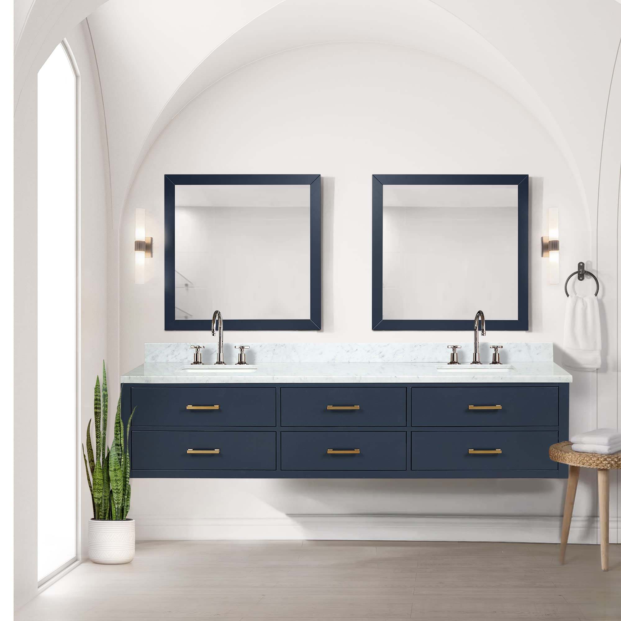 marble様 Amazon.com: Blue Double Bath Vanity 84 in. W x 22 in. D