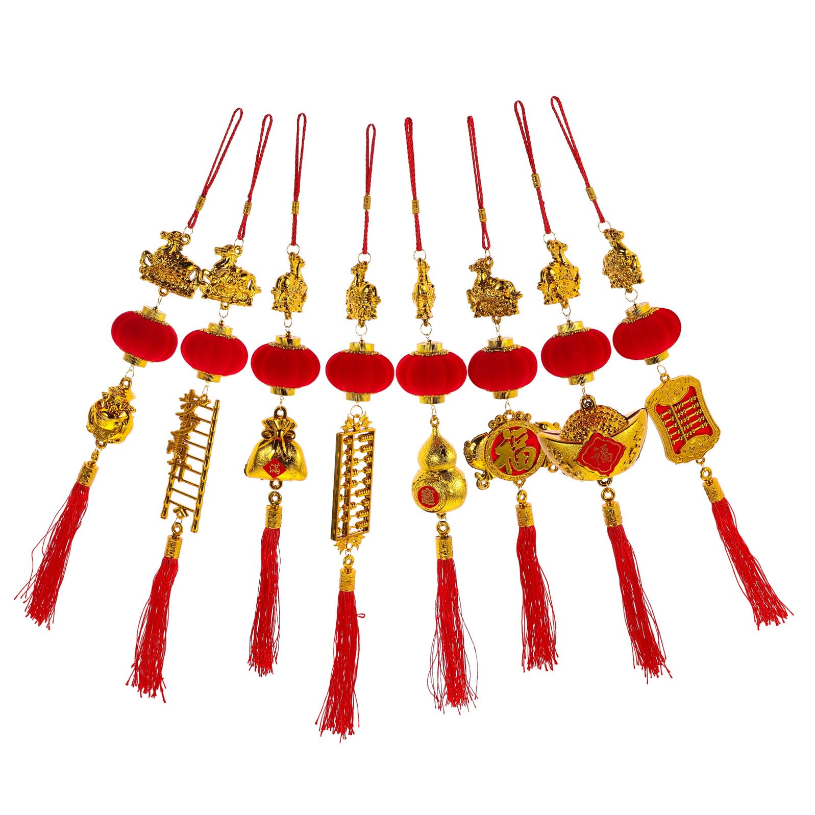 Decoraciones chinas para Año Nuevo 2026: el set de 8 adornos colgantes ideal para regalar