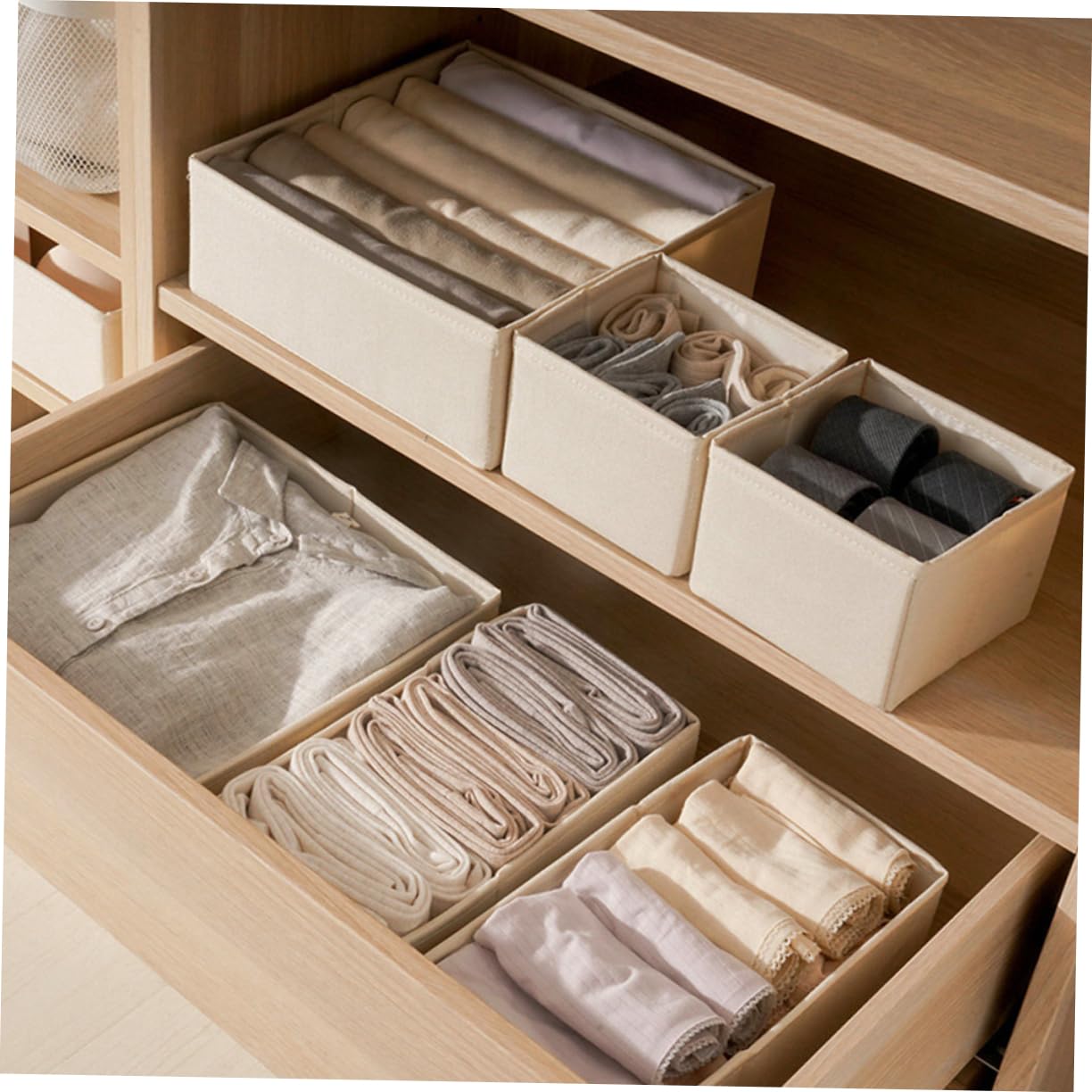 LABRIMP 3piezas Caja De Almacenamiento De Ropa Interior Organizador De Sujetadores Armario De Calcetines Gran Capacidad