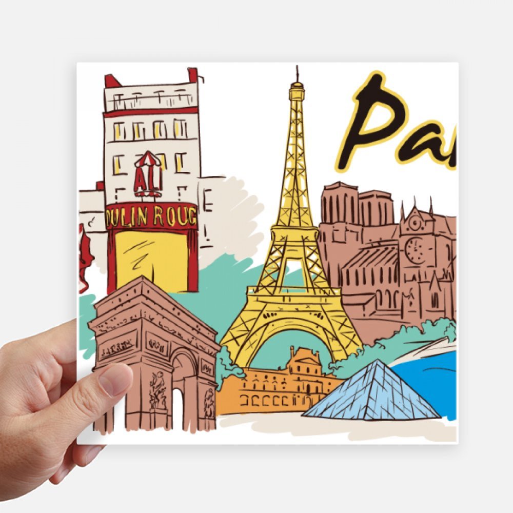 Autocollant Tour Eiffel Paris aquarelle pour personnaliser une valise ou un ordinateur