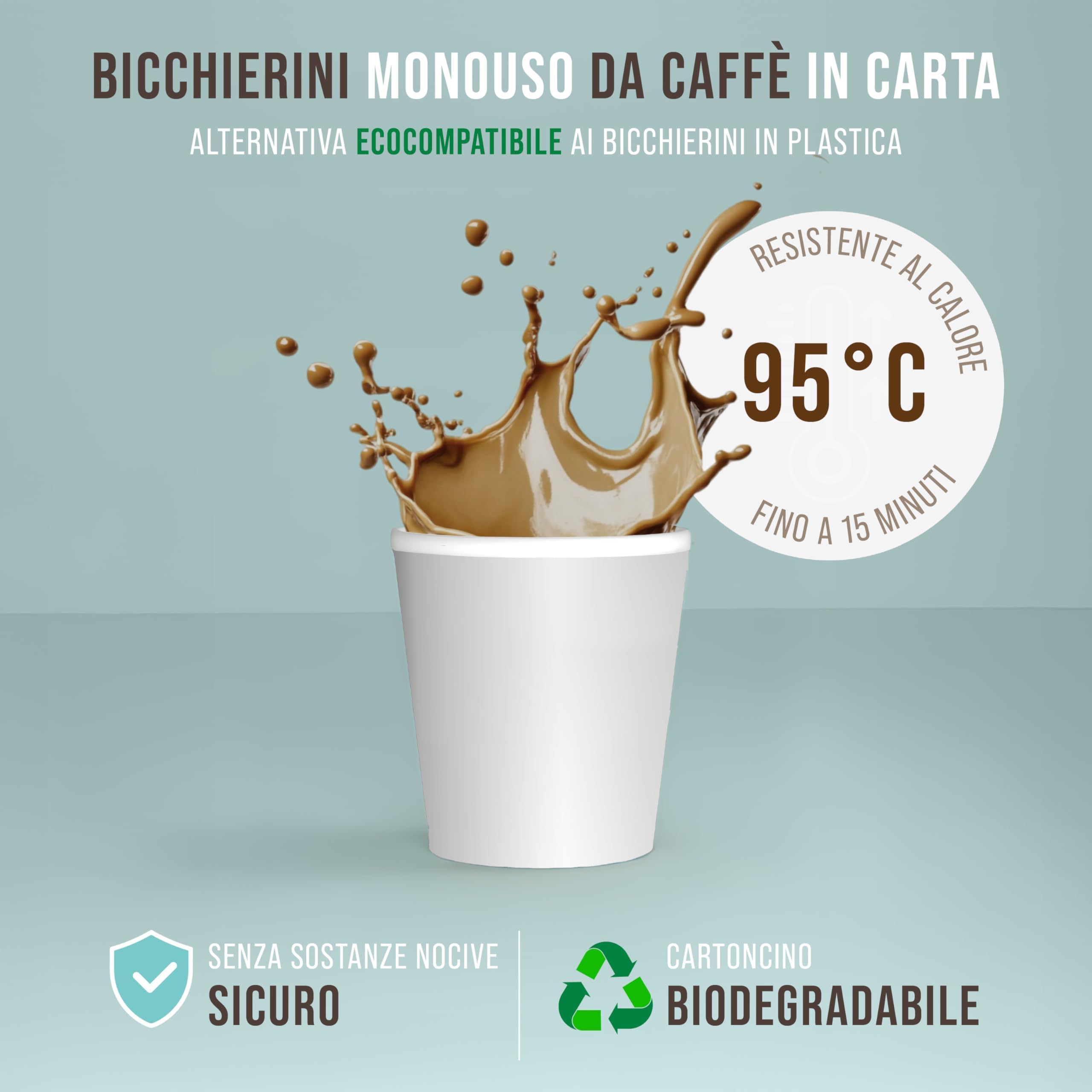 1000 Bicchierini Caffè In Carta 65ml Biodegradabili - Monouso Eco Per Bar, Uffici E Eventi - Foto 12