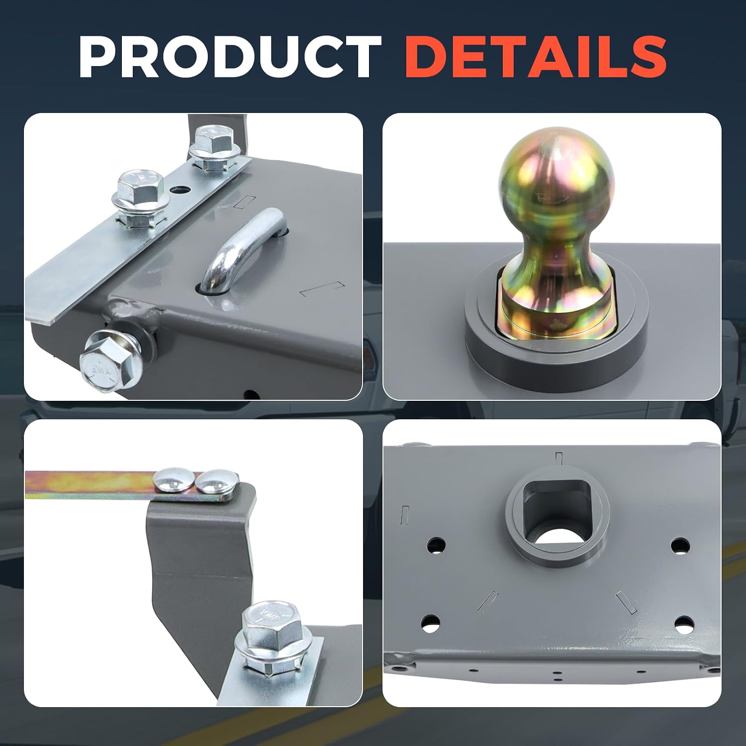 GNRK1320 Gooseneck Hitch,Gooseneck Trailer Hitch Compatible with Ram 2500 & 3500 Trucks 2019-2026 Heavy-Duty Gooseneck Hitch2-5/16 Inch Gooseneck Trailer Hitch Ball, 30,000 LBS GTW