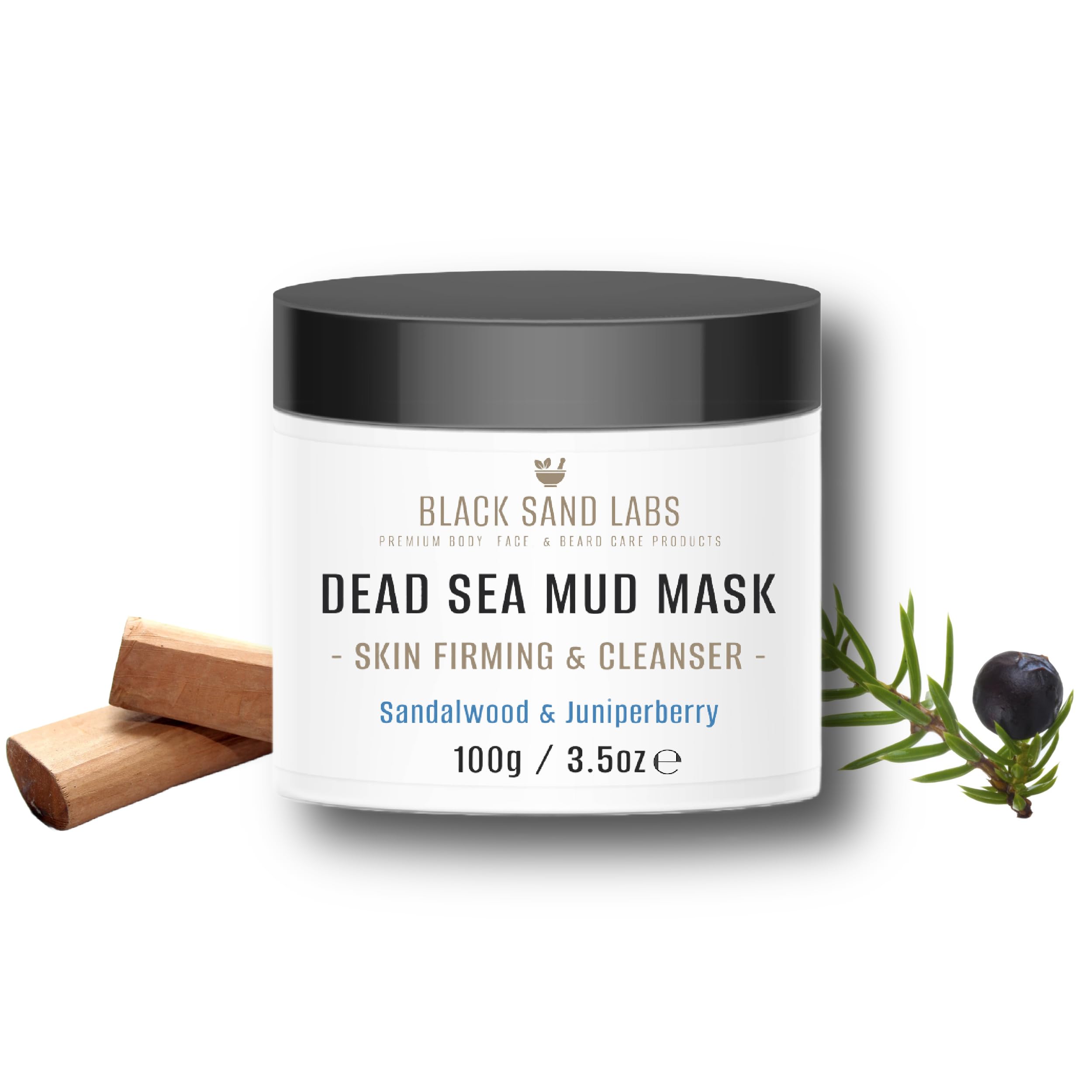 Premium Dead Sea Mud Mask - Skin Firming & Cleanser with Jojoba Butter & Tamanu Oil - Luxury Clay Mask for Face - Deep Cleaning & Pore Care - Men & Women Skincare - 100g