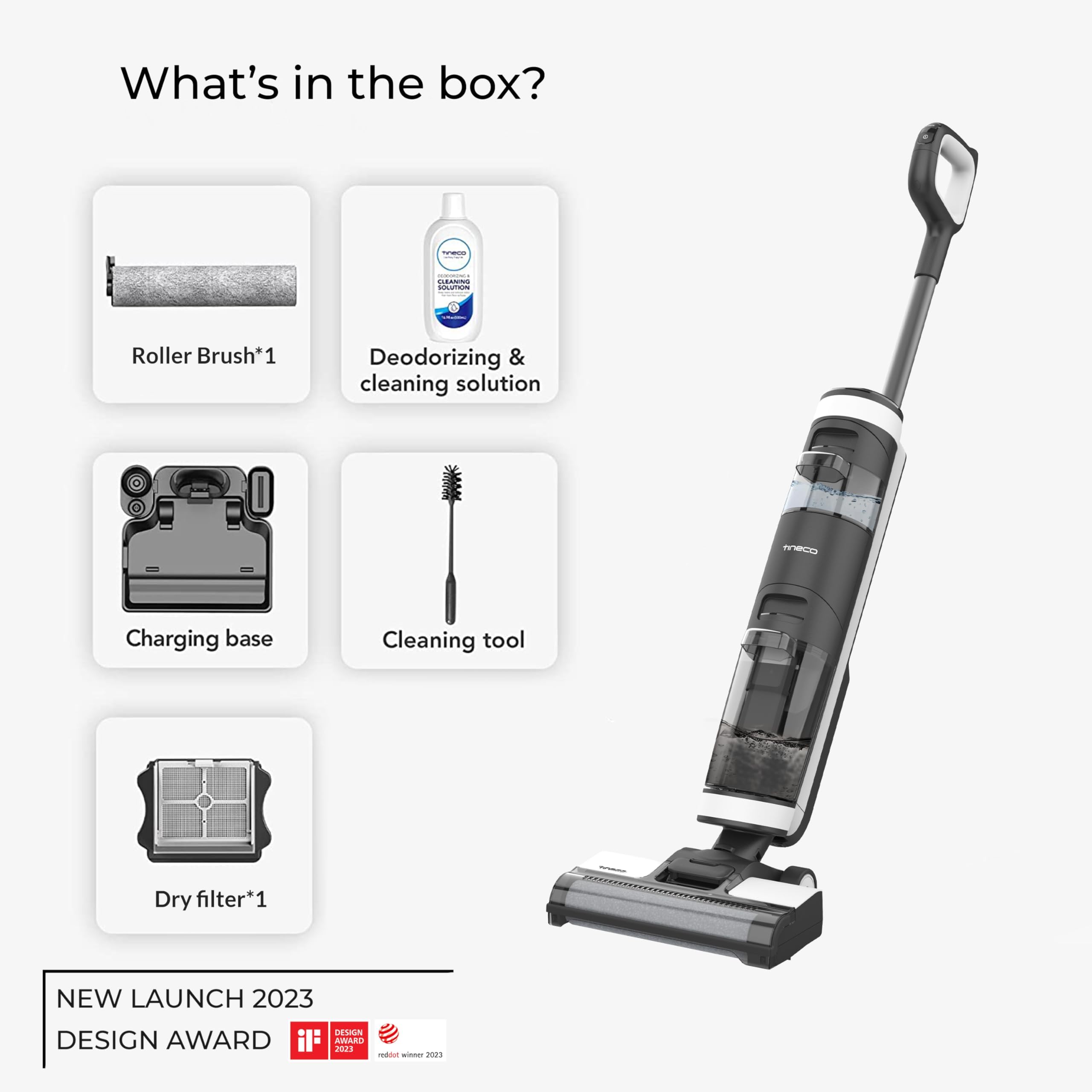 Tineco Floor One S3 Cordless Vacuum Cleaner, Wet & Dry Automatic