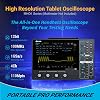 Osciloscopio de tableta SainSmart Micsig de 12 bits y alta resolución MHO1 | Portátil de mano con 4 canales analógicos, ancho de banda de 100MHz, pantalla táctil HD de 8” y batería de 16000mAh 5
