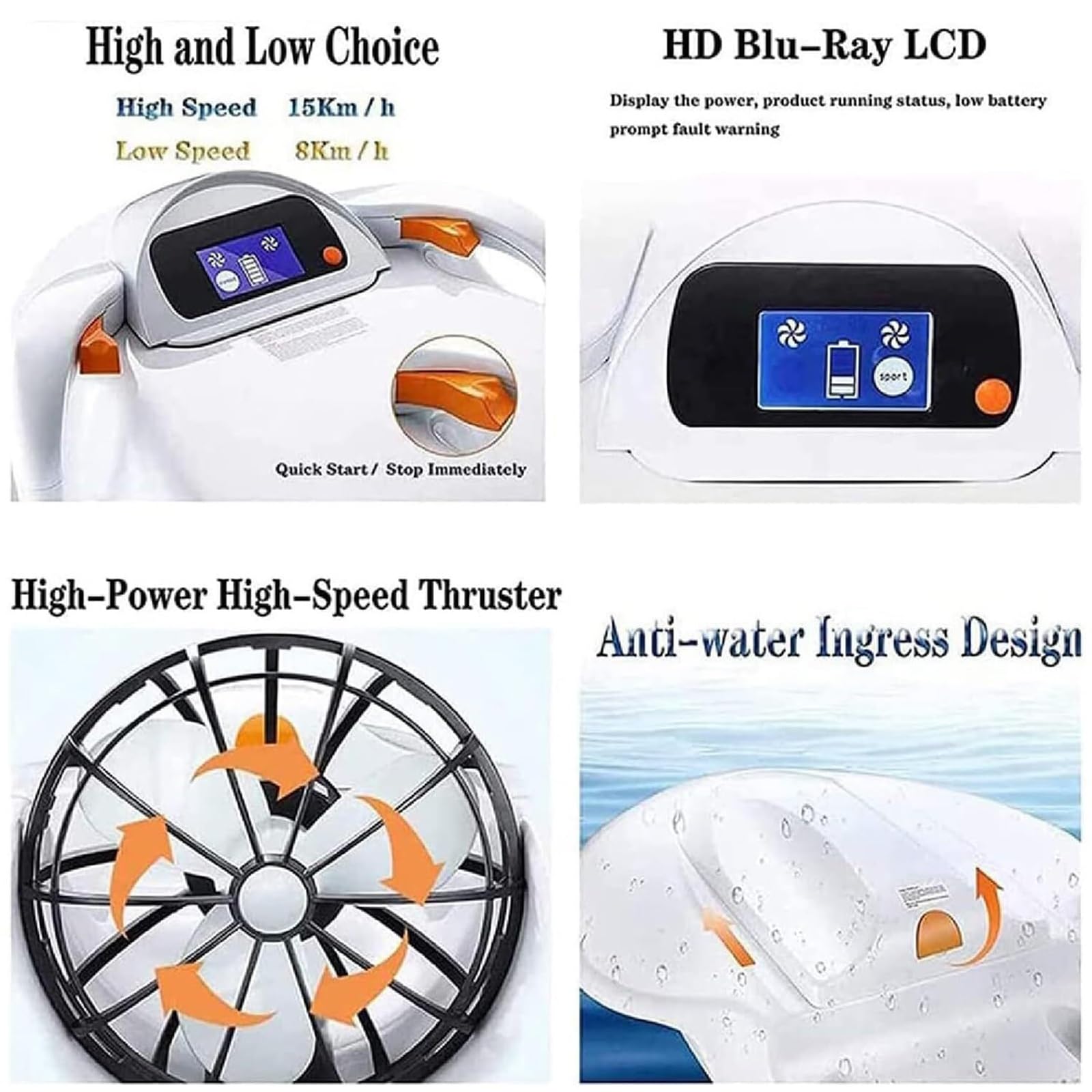 Tabla de Surf eléctrica Jet, Tabla de Surf somatosensorial Inteligente, Ayuda para Nadar, 2 Modos de Experiencia, Pantalla LCD, batería de 60-20 min, Tabla de Surf eléctrica de Alta Velocidad
