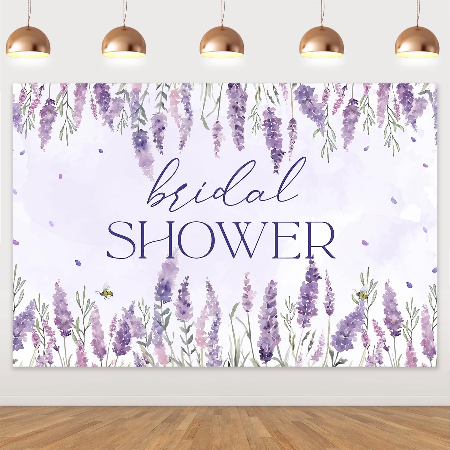 Lavender Bridal Shower Backdrop Purple Floral Bride to Be Photography Background Cloth Decoration for Purple Better Togther Wedding Bachelorette Engagement Party Supplies Photo Booth Props 5 * 3ft