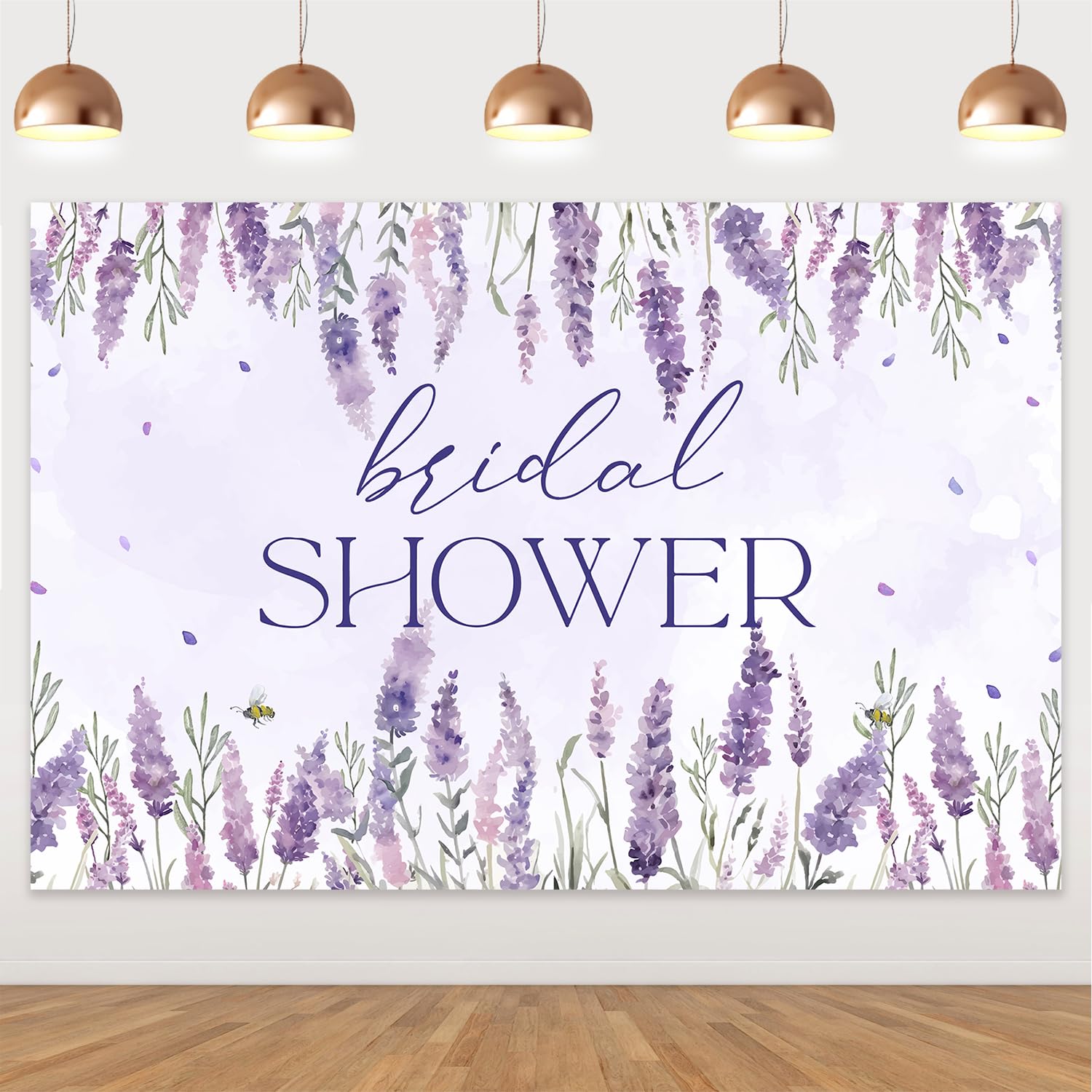 Lavender Bridal Shower Backdrop Purple Floral Bride to Be Photography Background Cloth Decoration for Purple Better Togther Wedding Bachelorette