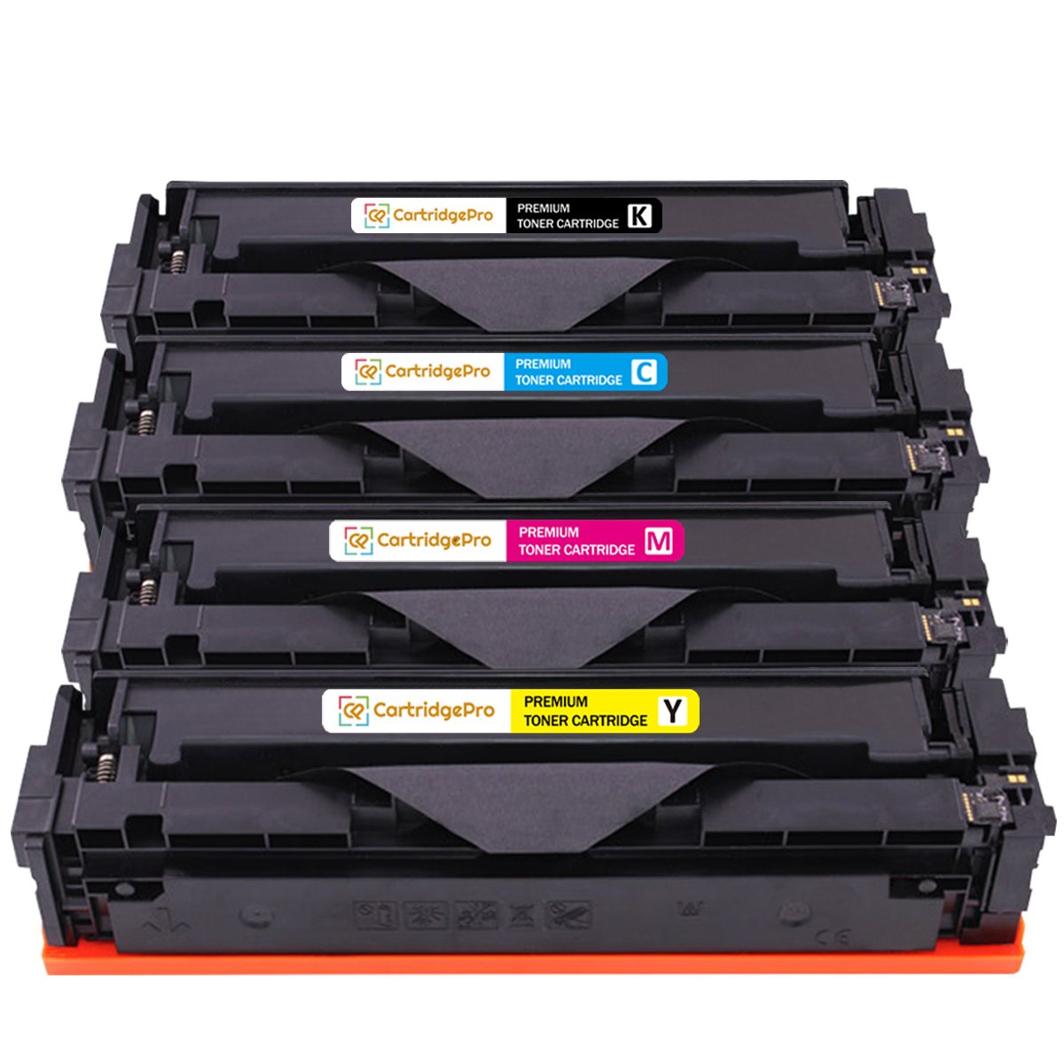 4 Pack CartridgePro Replacement 128A CE320A CE321A CE322A CE323A Toner Cartridge Color Set for Laserjet CM1410fnw CM1415fnw CP1525nw Pro CP1525nw [Black Cyan Magenta Yellow]