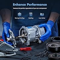 Vista 5 de ECCPP Embrague del compresor de A/C 1997-2001 Compatible con Ford E-150 E-250 E-350 E-450 Kit de conjunto de embrague del compresor de AC con polea