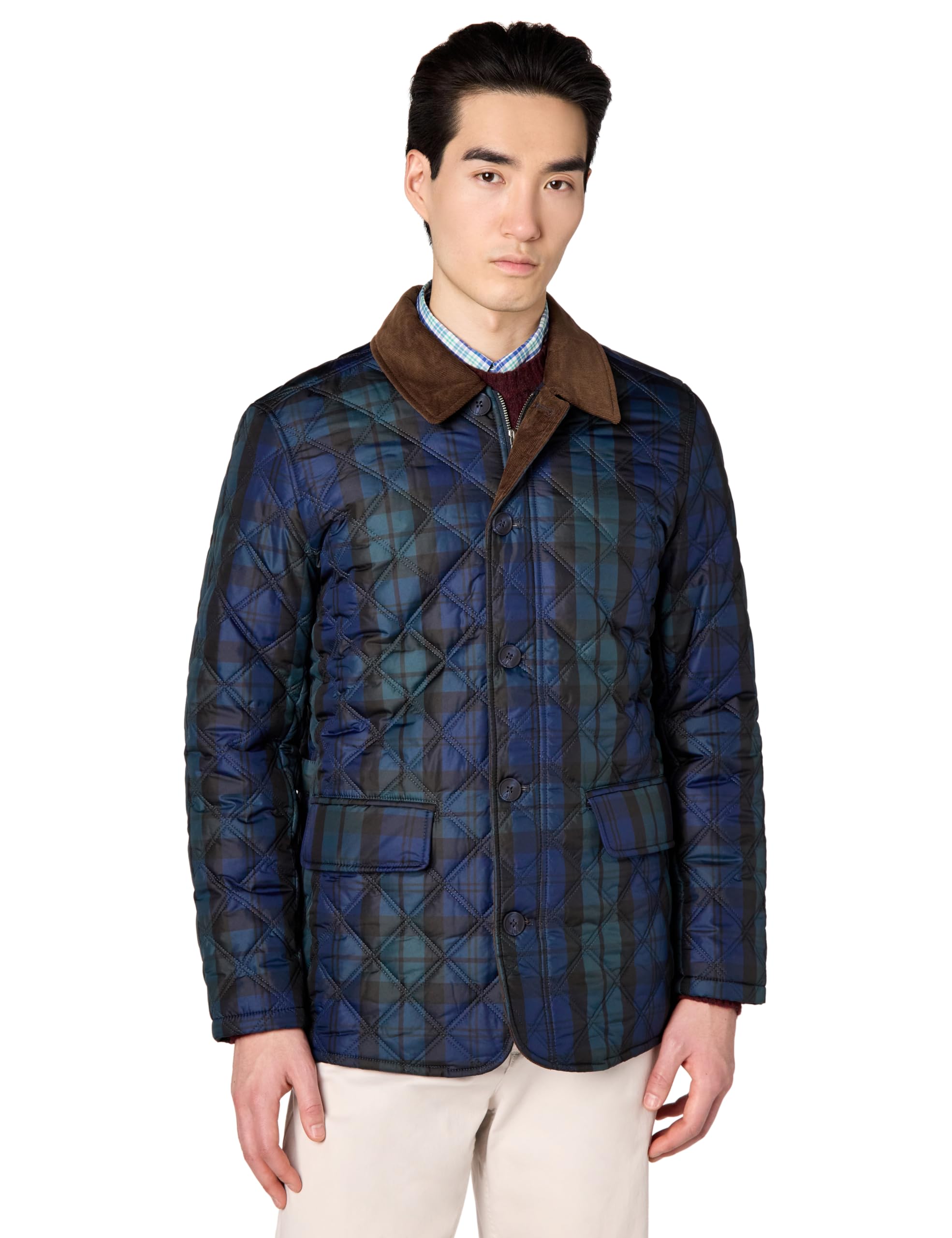Manteau Homme Brooks Brothers Quilted Pattern Walking Coat Chic