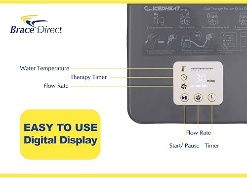 Miniatura 5 de Máquina de circulación digital de terapia de calor helado con almohadilla universal, alivio del dolor para hombros, rodilla, tobillo, espalda,