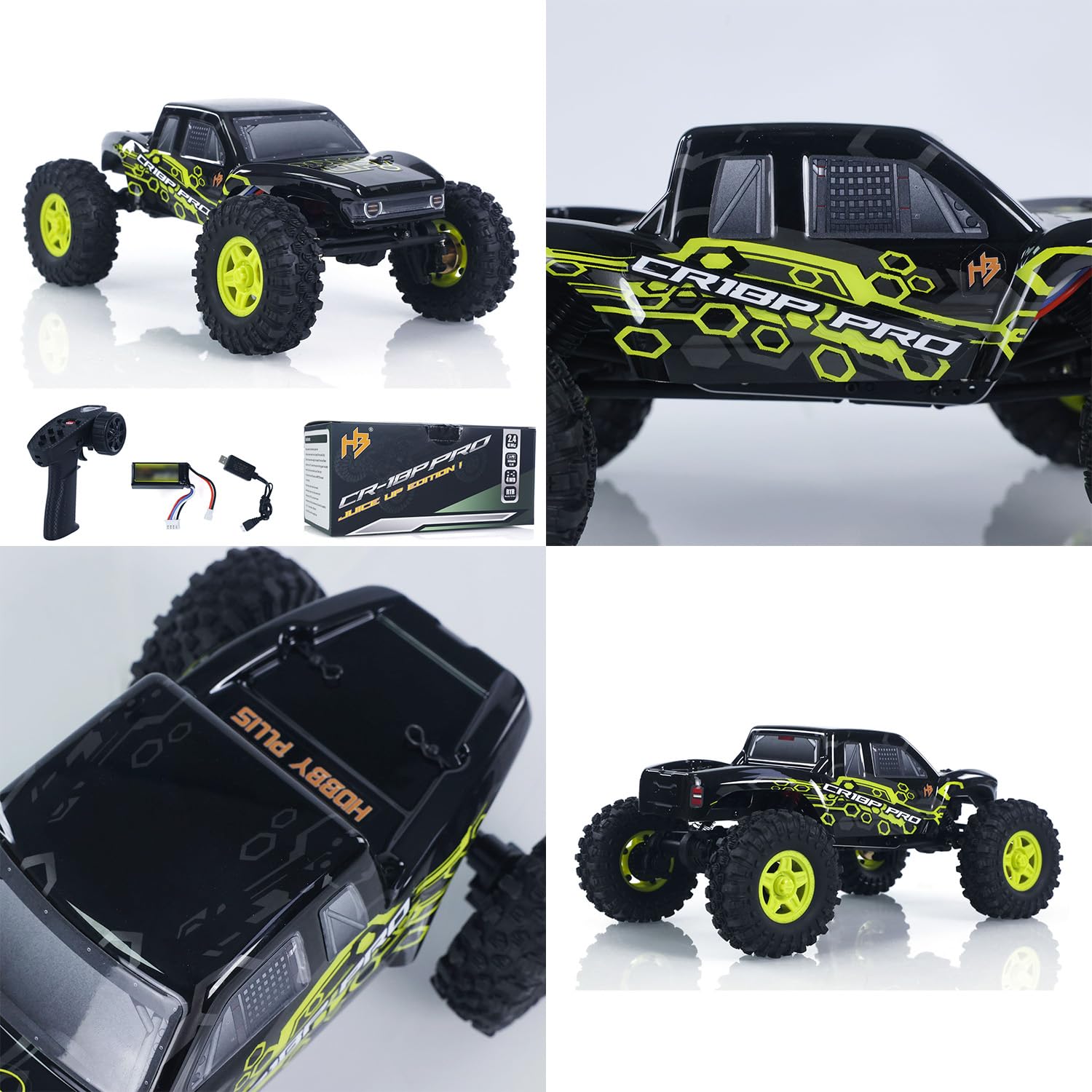 Toucan RC Hobby 1:18 RC Crawler CR18P PRO Juice Up 4WD Wireless Control Rock Crawler Car RTR Vehicleg Brushless Motor ESC USB Charger for Adult