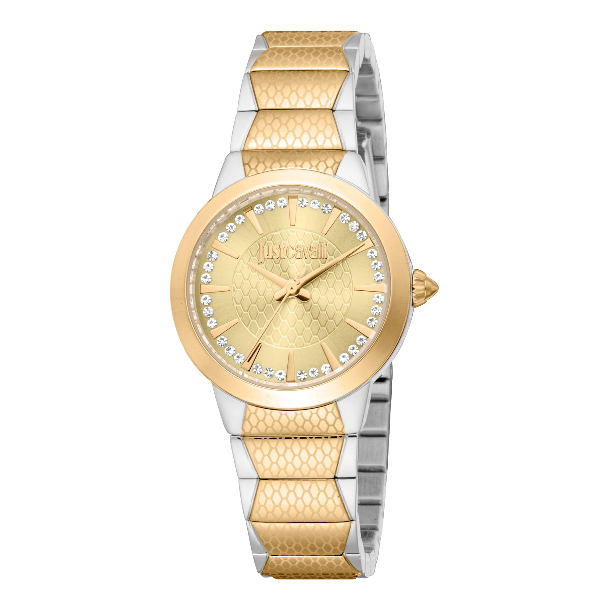 Just Cavalli Time Animalier Quarzuhr – Damenuhr, Bicolor Edelstahl, 30 mm