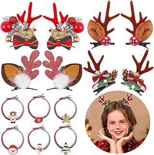 クリスマス ヘアアクセサリー ヘア飾り ヘアゴム おしゃれ シュシュ 女性 レーディスプレゼント 可愛い 髪留め まとめ髪 きれいな髪飾り コスチューム 子供大人兼用 可愛い 6歳以上 (クリスマス髪クリップ)